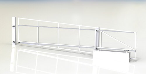 AZP9586K - sestava pro samonosnou posuvnou bránu do svahu až do 8 m průjezdu